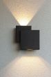 Απλίκα Up-Down IP44 Led 14,8w 850lm 3000Κ 195x64xY195mm Matt Black Χυτό Αλουμίνιο Lutec Rialto 5287901012