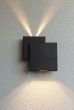 Απλίκα Up-Down IP44 Led 14,8w 850lm 3000Κ 195x64xY195mm Matt Black Χυτό Αλουμίνιο Lutec Rialto 5287901012