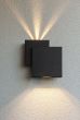 Απλίκα Up-Down IP44 Led 14,8w 850lm 3000Κ 195x64xY195mm Matt Black Χυτό Αλουμίνιο Lutec Rialto 5287901012