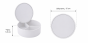 Κουτί Αποθήκευσης PP με Καθρέπτη Φ15x5.5cm White MRShome  DF-0060003