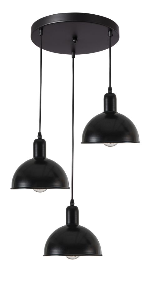 PDA 206-3 ΣΤΡΟΓΓΥΛΗ ΡΟΖΕΤΑ 3/Φ ΜΕ ΚΑΜΠΑΝΕΣ ΜΑΥΡΕΣ ΑΝΙΣΟΠΕΔΕΣ 3ΧΕ27 ARlight 0101597