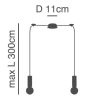 SE21-GM-4-BL2-MS40 ADEPT TUBE Gold Matt Pendant Black Metal Shade+ HOMELIGHTING 77-8591