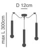 SE21-GM-5-BL3 ADEPT TUBE GOLD MATT Gold Matt Pendant+ HOMELIGHTING 77-8680