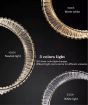 SE LED 60+80  OVELA ROSE GOLD Φ60+80cm 3CCT REMOTE CONTROL 2 YEARS WARRANTY HOMELIGHTING 77-51194