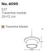 InLight Κρεμαστό φωτιστικό γκρι από travertine marble 1XΕ27 D:20 x 12cm 4095