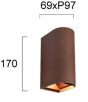 Φωτιστικό Τοίχου Καφέ L:69 Azores Viokef 4343002