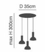SE21-GM-4-3BL-MS3 ADEPT TUBE Gold Matt Pendant Black Metal Shade+ HOMELIGHTING 77-8649