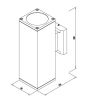 it-Lighting Palmyra E27 Outdoor Wall Lamp with Up and Down light White 80203924
