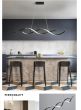 SE LED 95 QUEEN PENDANT BLACK 24W  3CCT 95x8x100cm IP20 220V 2 YEARS WARRANTY Ε2 HOMELIGHTING 77-50646
