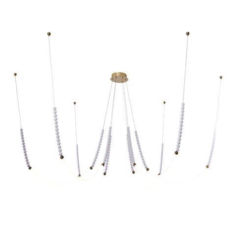 ΦΩΤΙΣΤΙΚΟ ΚΡΕΜΑΣΤΟ LED 75W 4500Lm 3000K 1200XH1500mm ΛΕΥΚΟ-ΧΡΥΣΟ ARTE ILLUMINA PEARLETTE Eurolamp 144-18090