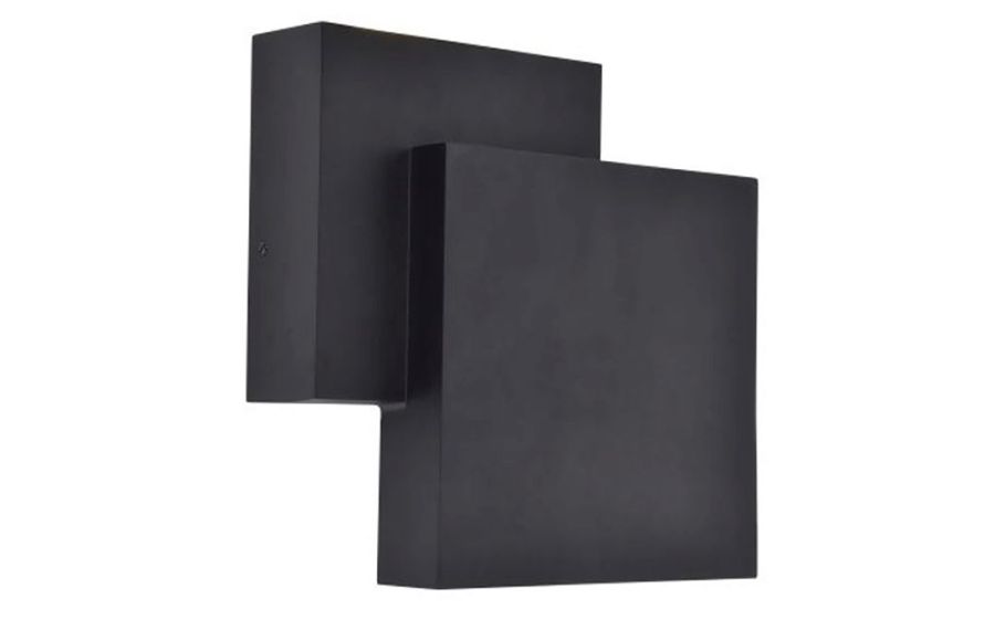 Απλίκα Up-Down IP44 Led 14,8w 850lm 3000Κ 195x64xY195mm Matt Black Χυτό Αλουμίνιο Lutec Rialto 5287901012