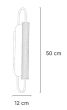 InLight Επιτοίχιο φωτιστικό LED 12W 3CCT σε χρυσαφί απόχρωση απο μέταλλο και ακρυλικό D:12x50cm 43056-Golden