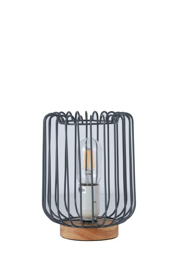 TLC 6324 ΠΟΡΤ. ΞΥΛΙΝΗ ΒΑΣΗ ΜΕΤΑΛΛΟ ΓΚΡΙ 1ΧΕ27 ARlight 0224108