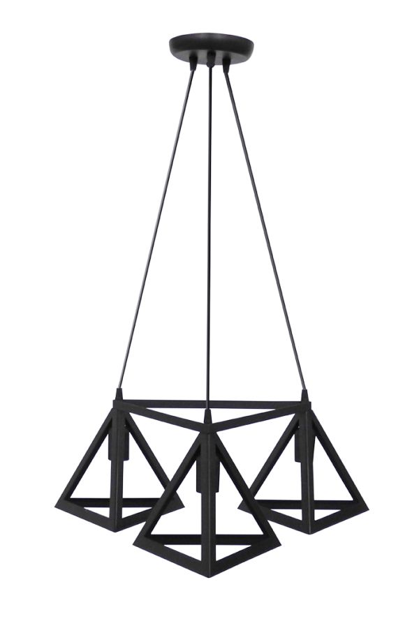 GIZA 3/L TRIANGLE BLACK PLASTIC-METAL ΚΡΕΜΑΣΤΟ Heronia 35-0099