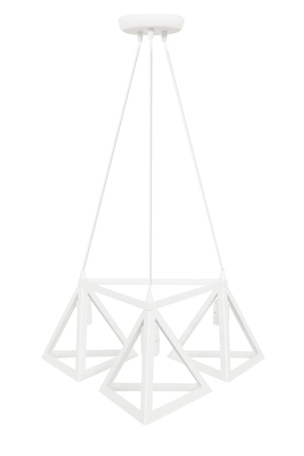 GIZA 3/L TRIANGLE WHITE PLASTIC-METAL ΚΡΕΜΑΣΤΟ Heronia 35-0100