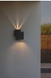 Απλίκα Up-Down IP44 Led 14,8w 850lm 3000Κ 195x64xY195mm Matt Black Χυτό Αλουμίνιο Lutec Rialto 5287901012