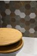Καπάκι Λεκάνης BAMBOO από MDF Φυσικό 37.3x45.5x5.7cm AWD02181598 AWD02181598