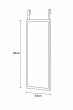 Κρεμαστός Καθρέπτης για Πόρτα από MDF 34x94cm White MRShome  DF-0036003