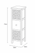 Συρταριέρα MDF/Ξύλινη με 3 Συρτάρια Καφέ/Λευκή 25x25x77cm MRShome DS-1239000