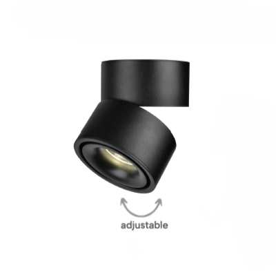 InLight Φωτιστικό Σποτ Οροφής LED 15W, 3CCT, Μαύρο, D:10x10,7cm 9095-Black
