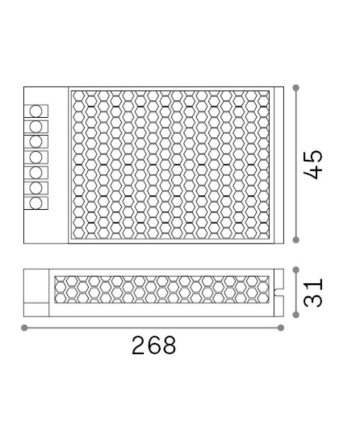 Driver LED Τροφοδοτικό ON-OFF 150W 24Vdc Ideal Lux 124117