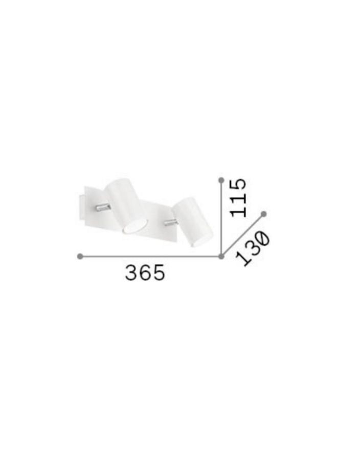 Απλίκα SPOT AP2 Λευκό Ideal Lux 156736