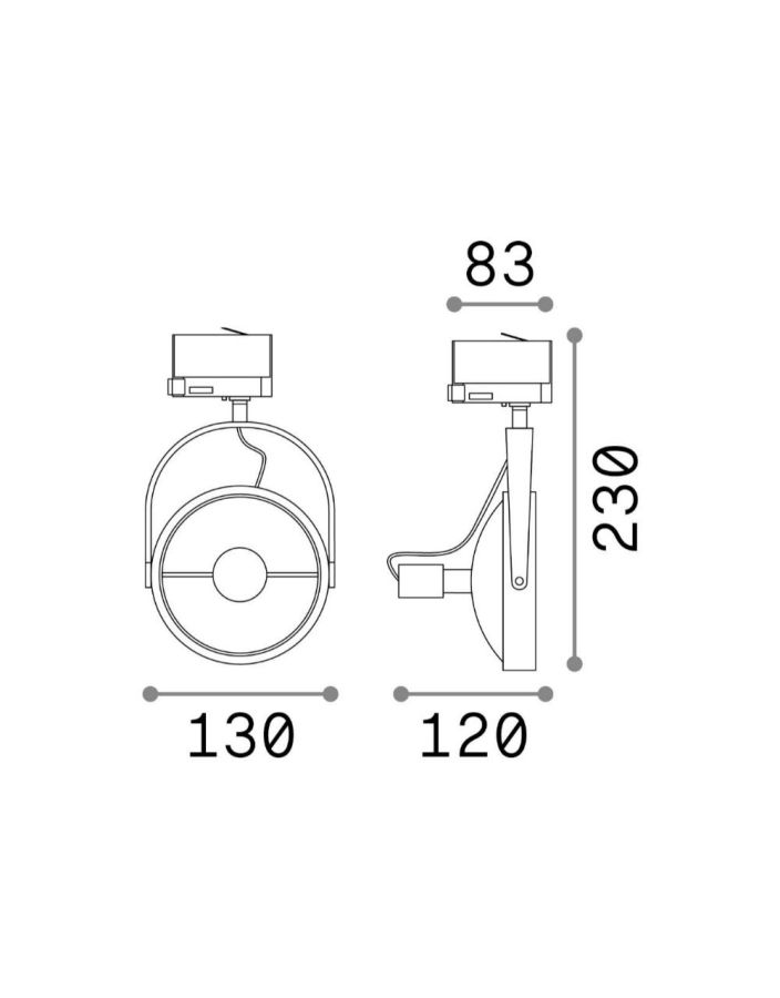 Φωτιστικά Ράγας GLIM TR 3-PHASE Λευκό Ideal Lux 229676