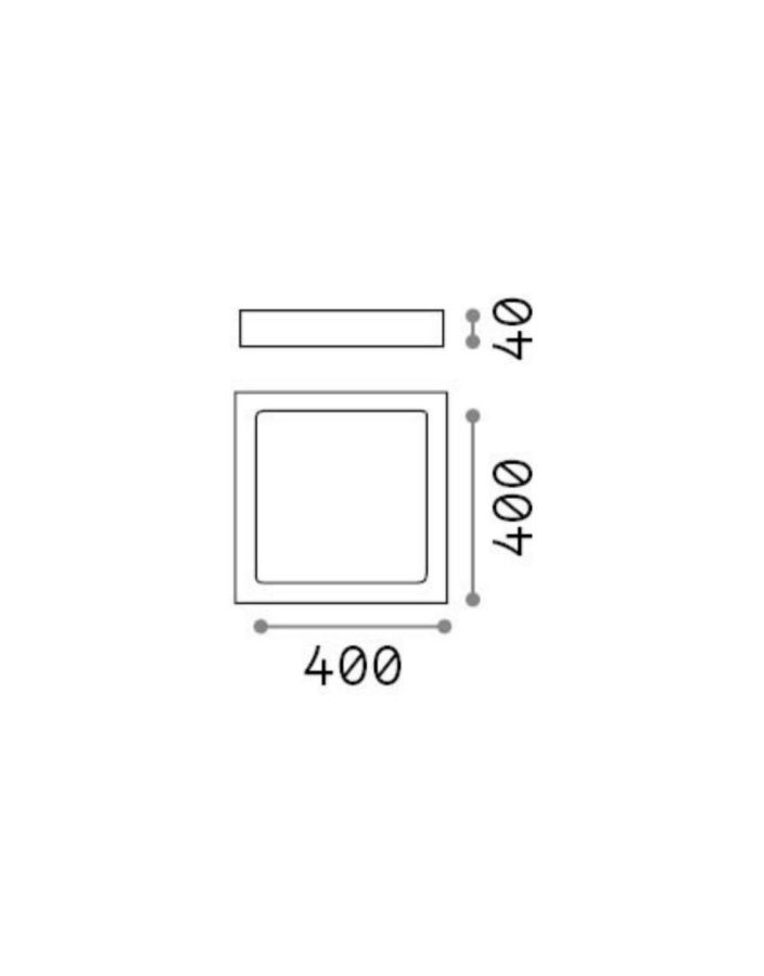 Φωτιστικό Οροφής UNIVERSAL PL D40 SQUARE 3000K Ideal Lux 240374