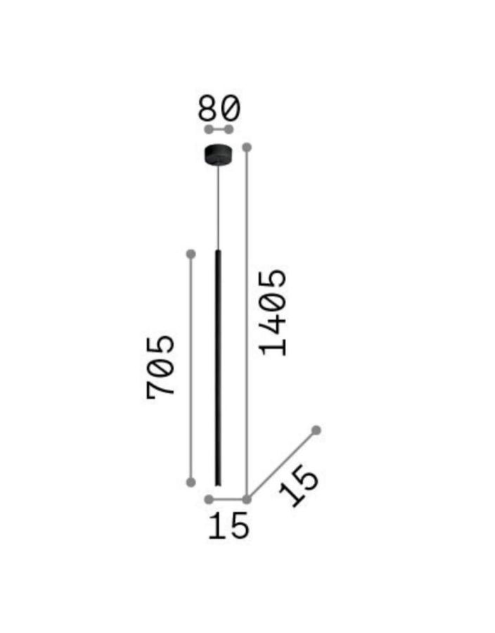 Κρεμαστό Φωτιστικό FILO SP1 LONG WIRE Λευκό 3000K Ideal Lux 300818