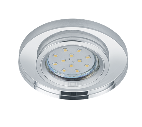 Σποτ Χωνευτό Στρογγυλό 9xH7cm Χρωμέ-Γυαλί 1xGU10 Trio Lighting Pirin 652100152