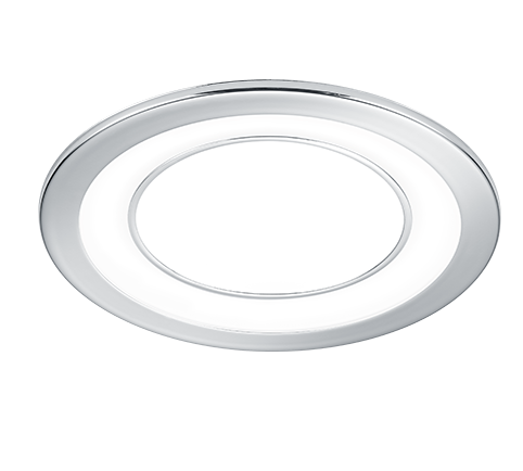 Σποτ Χωνευτό Στρογγυλό Χρωμέ 14xH3cm Led 10w 3000K 1040lm Trio Lighting Core 652610106