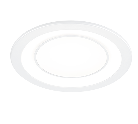 Σποτ Χωνευτό Στρογγυλό Λευκό Ματ 14xH3cm Led 10w 3000K 1040lm Trio Lighting Core 652610131