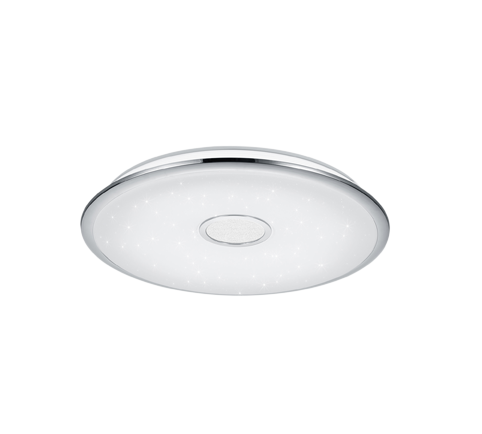 Πλαφονιέρα Οροφής Χρωμέ 65x10cm Led 91,5w 3000-5500K 11000lm Remote Control Trio Lighting Osaka 678710006