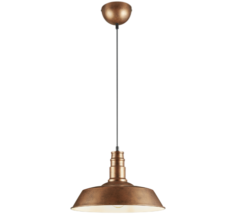 Κρεμαστό Φωτιστικό Antique Cooper 36xH150cm Μονόφωτο Καμπάνα 1xE27 Trio Lighting Will R30421062