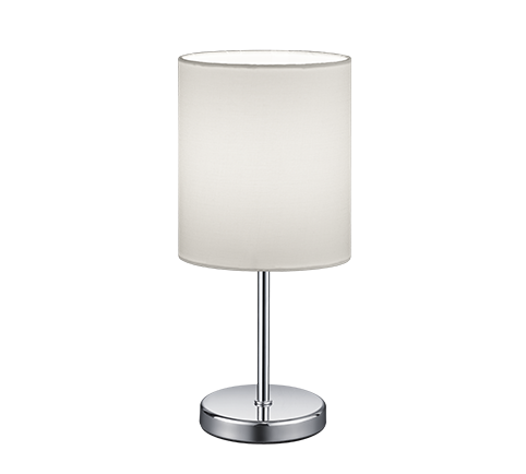 Πορτατίφ 13xH28cm 1xE14 Λευκό Αμπαζούρ-Χρωμέ Βάση Trio Lighting Jerry Jerry R50491001