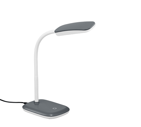  Φωτιστικό Γραφείου Γκρι 11xH36cm με Εύκαμπτο Βραχίονα LED 3,5w 3000K 350lm Trio Lighting Boa R52431187