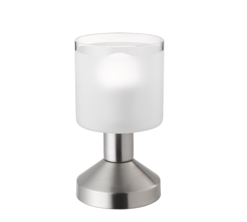 Πορτατίφ 9xH17cm 1xE14 Λευκό Καπέλο Βάση Νίκελ Ματ Trio Lighting Gral R59521007