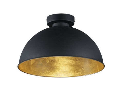 Πλαφονιέρα Οροφής D31xH19cm 1xE27 Μέταλλο Μαύρο-Χρυσαφί Trio Lighting RL Jimmy R60121002