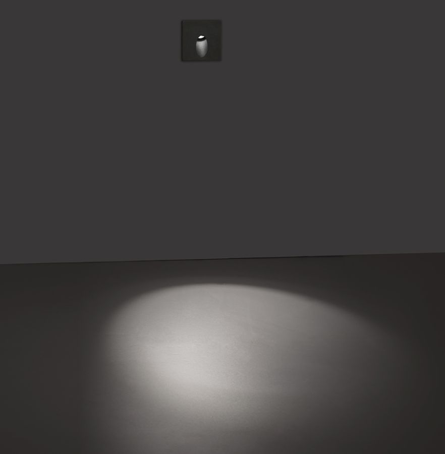 Χωνευτό Σποτ Τοίχου Τετράγωνο Serifos H:80 Viokef 4261200