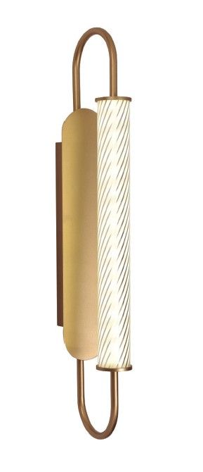 InLight Επιτοίχιο φωτιστικό LED 12W 3CCT σε χρυσαφί απόχρωση απο μέταλλο και ακρυλικό D:12x50cm 43056-Golden