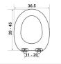 Κάλυμμα Λεκάνης B.T Λευκό 36,5x39-45cm Οπές 11-20cm Μπαχάμα 2004-Bali Deluxe-Inca, Hydra-Alpina-Aqua Star-Μινέρβα,Παρθενών,Ισμήνη,Δήλος,Κρήτη 0108