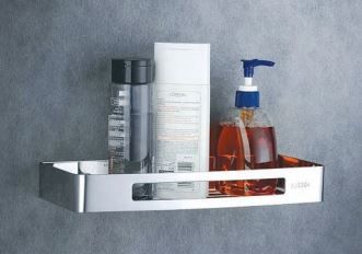 Θήκη -Ραφιέρα Μπάνιου Μονή Ίσια Υ3,7xM30xΠ13 cm Χρωμέ Stainless Steel 304 Domistyle 270115