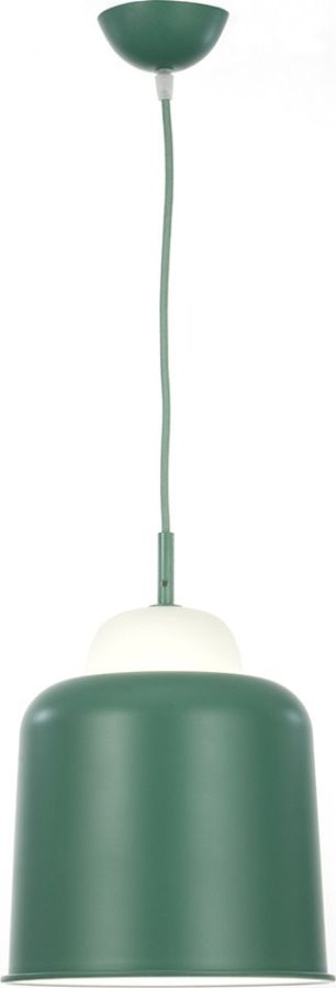 Μονόφωτο Φωτιστικό Ø24εκ. Πράσινο Μέταλλο / Λευκό Γυαλί Inlight 4481Β 