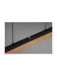 Φωτιστικό Κρεμαστό Ράγα L90x8,5xH150cm Smd Led 25w 3000lm 3000K Ξύλο-Μαύρο Ματ Trio Kerala 341610133