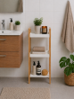 Ραφιέρα Μπάνιου από Bamboo & MDF με 3 Ράφια Natural/White MRShome  DF-0090000