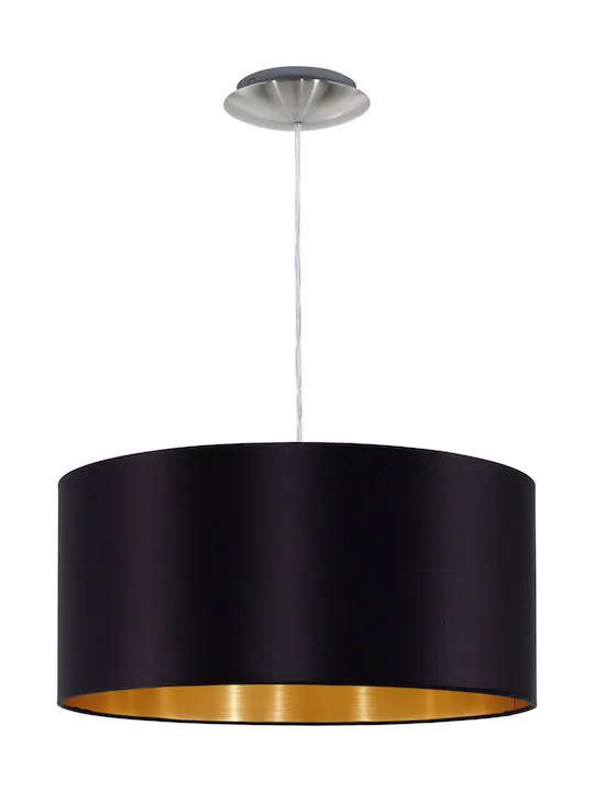 Eglo Maserlo Μοντέρνο Κρεμαστό Φωτιστικό Μονόφωτο με Ντουί E27 σε Μαύρο Χρώμα 31599