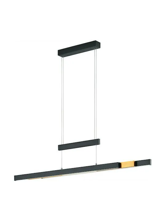 Φωτιστικό Κρεμαστό Ράγα L95xH150cm Led Smd 45w 5300lm 2700-5000K Μέταλλο Μαύρο-Μπρονζέ Ματ Trio Trajan 375310502