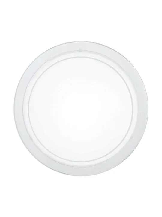 Eglo Planet Κλασική Μεταλλική Πλαφονιέρα Οροφής με Ντουί E27 σε Λευκό χρώμα 29cm 83153