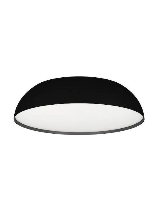 Eglo Tollos-Z Κλασική Μεταλλική Πλαφονιέρα Οροφής με Ενσωματωμένο LED σε Μαύρο χρώμα 55cm 900407