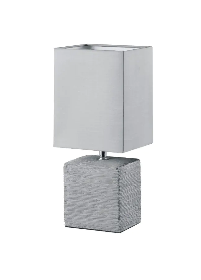 Λαμπατέρ Επιτραπέζιο 13*11*29 εκ. Βάση Κεραμικό / Αμπαζούρ  Ύφασμα Γκρι Trio Ping R50131087